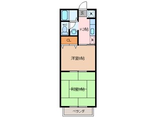 コーポみやけの物件間取画像